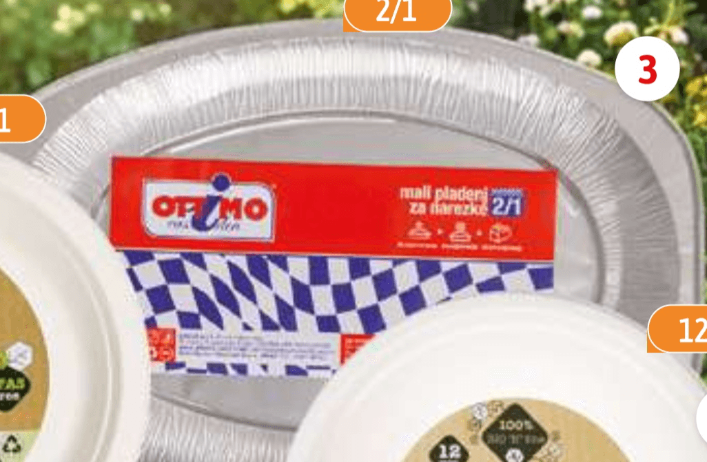 Set pladnjev 2/1 Optimo - Akcija v trgovini E.Leclerc