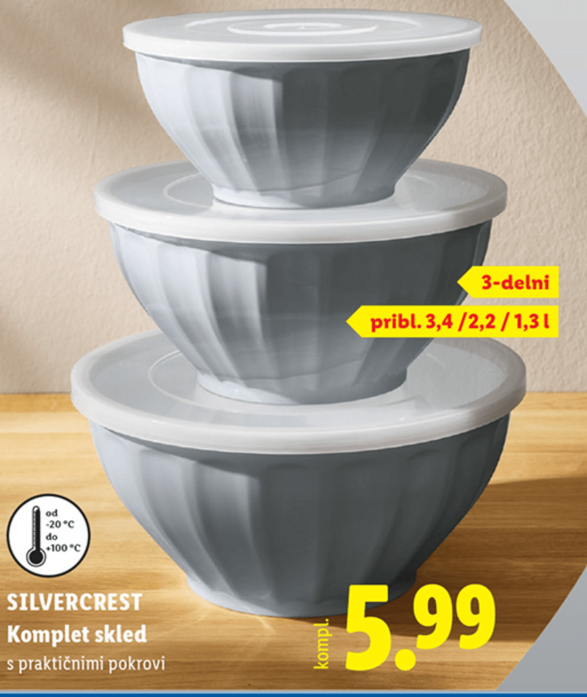 SILVERCREST Komplet skled 3-delni - Akcija v trgovini Lidl