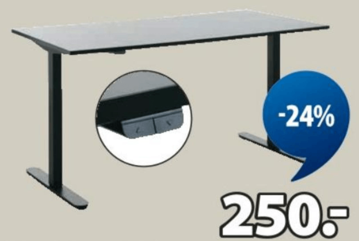 Dvižna pisalna miza SvaneKe Š60xD120xV70-119 cm - Akcija v trgovini Jysk