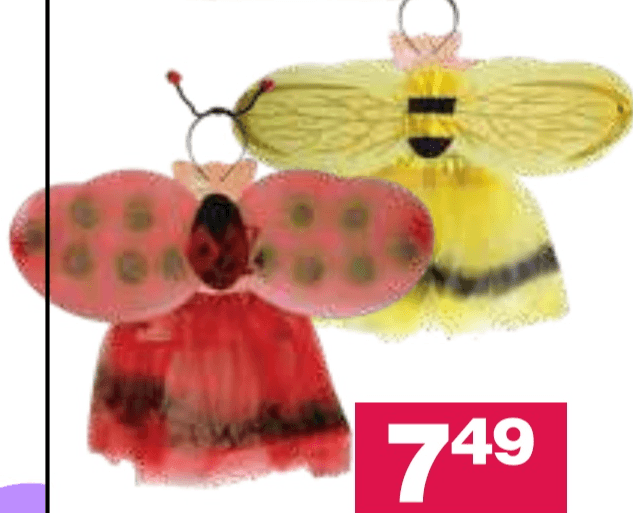 Otroški kostum čebela ali pikapolonica - Akcija v trgovini Mercator