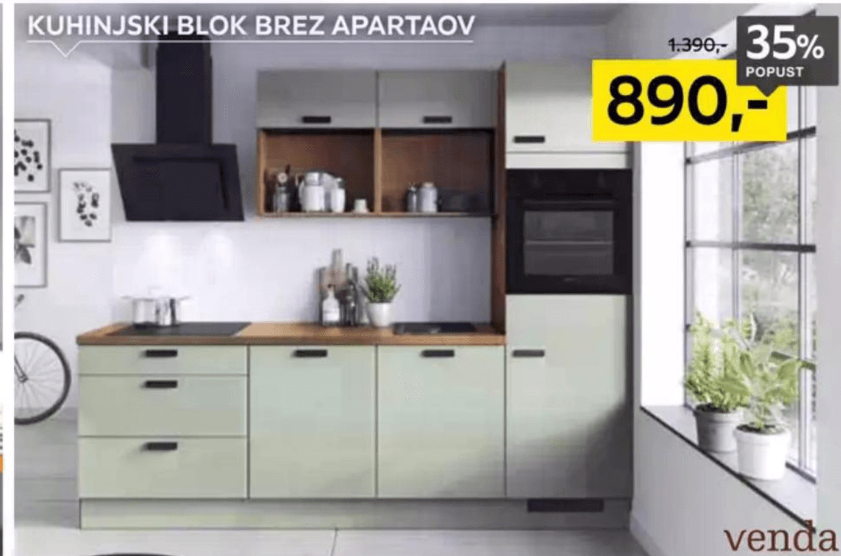 Kuhinjski blok brez aparatov Venda - Akcija v trgovini Lesnina
