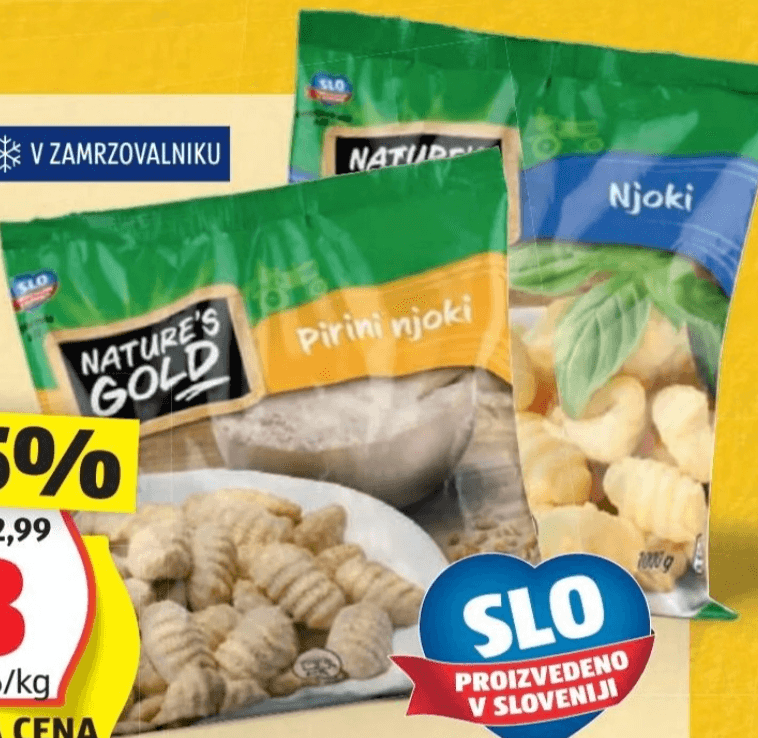 Nature's Gold Njoki 1 kg/800 g - Akcija v trgovini Hofer