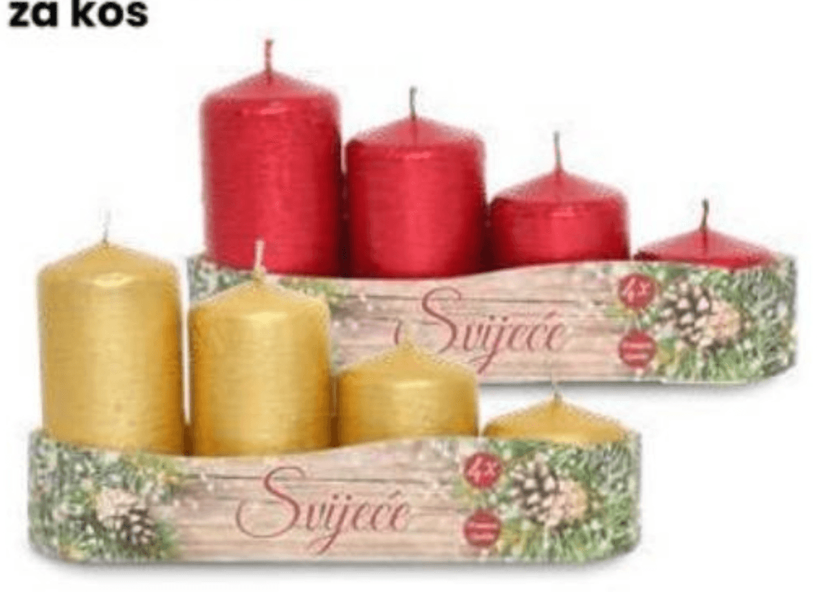 KOMPLET ADVENTNIH SVEČ - Akcija v trgovini Eurospin