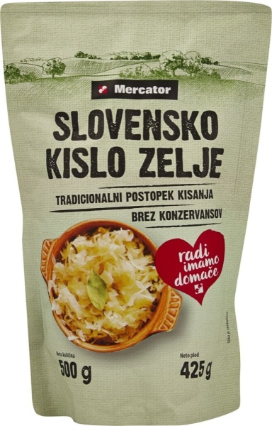 Kislo zelje 500 g - Akcija v trgovini Mercator