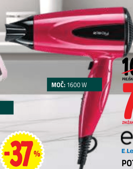 Elsay Potovalni sušilnik las RCY-8213 - Akcija u trgovini E.Leclerc