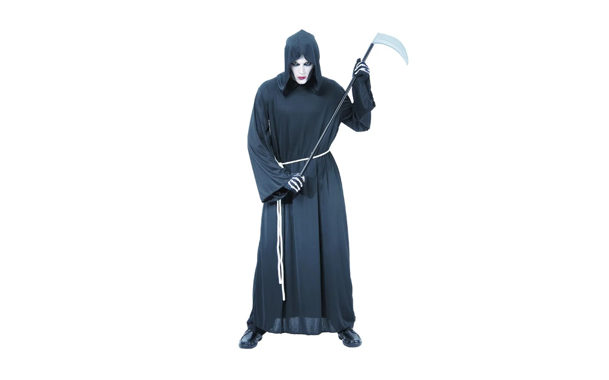 Kostum za odrasle Grim Reaper - Akcija v trgovini E.Leclerc