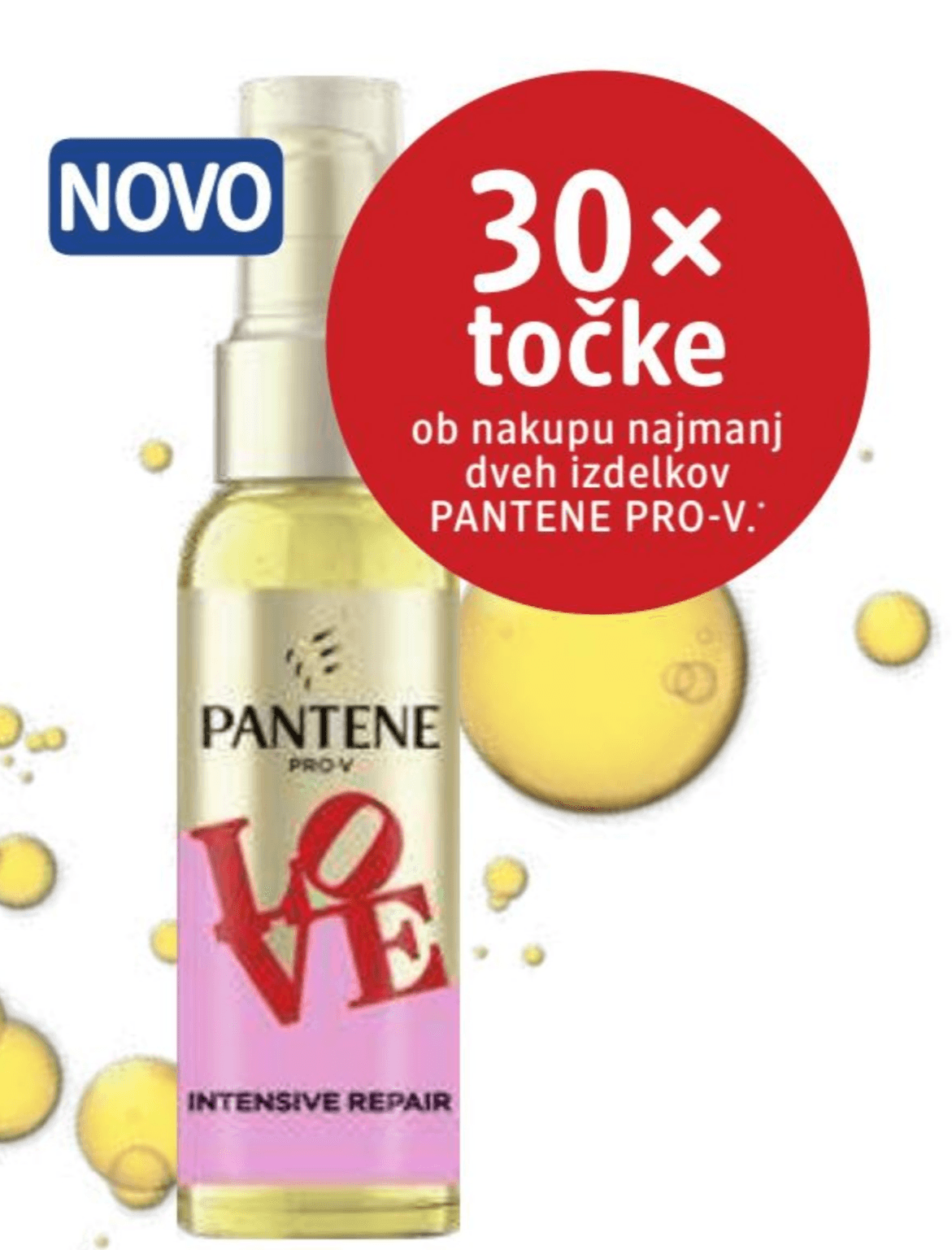 Pantene Pro-V Love Intensive Repair olje za nego las 100 ml - Akcija v trgovini Dm