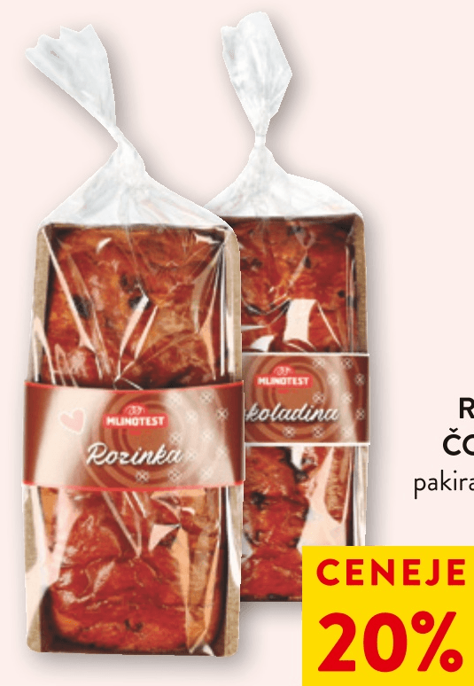 Mlinotest Rozinka ali Čokoladina 400 g - Akcija v trgovini Spar