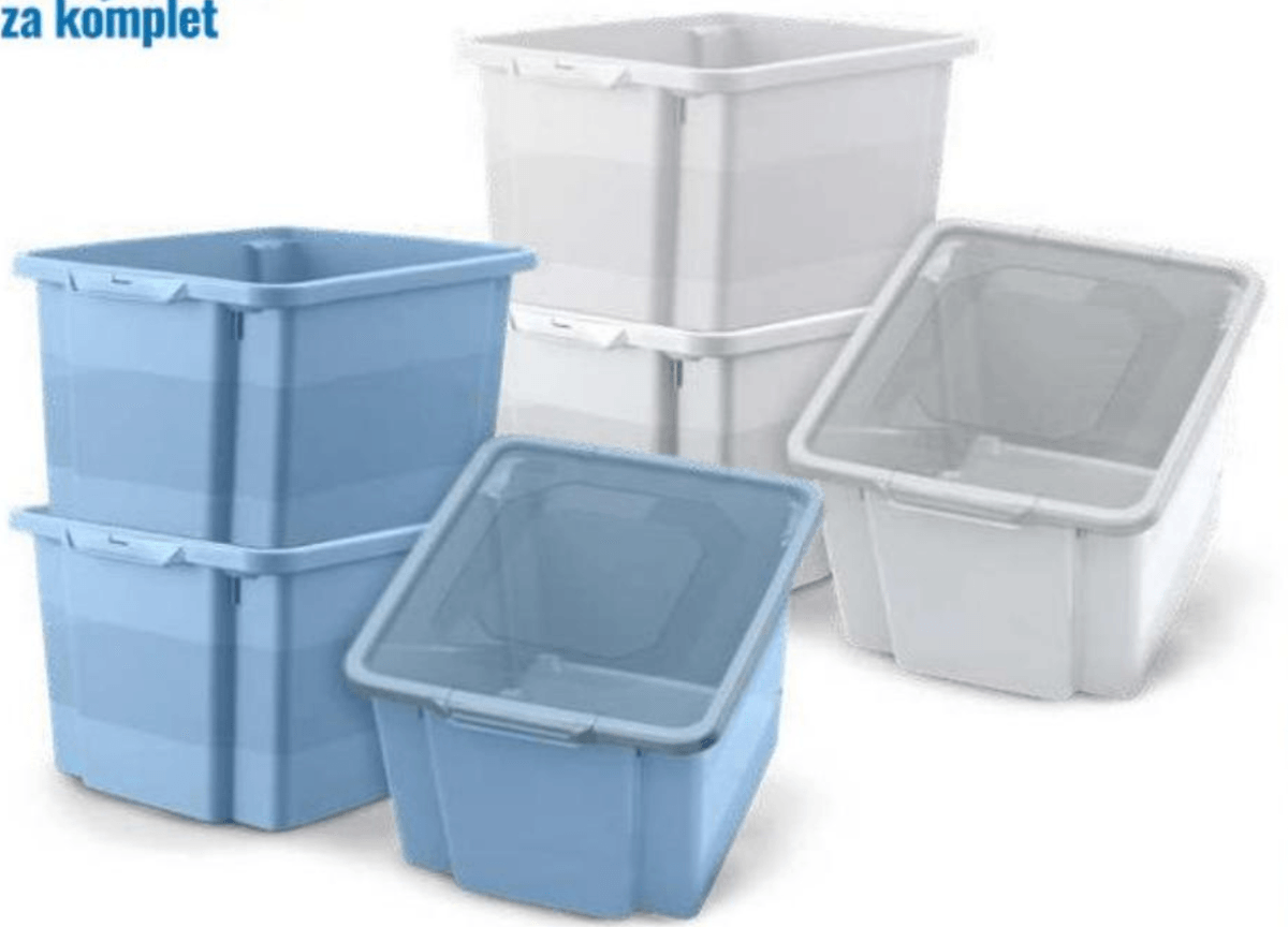 Komplet nakladalnih plastičnih posod 3 kom - Akcija v trgovini Eurospin