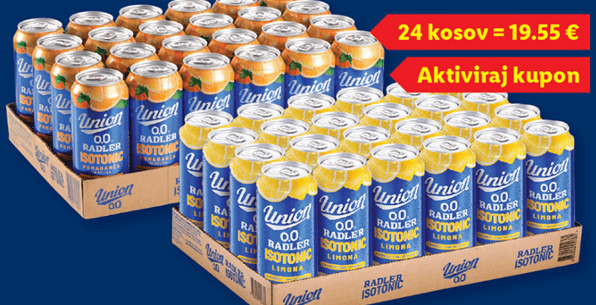 UNION Brezalkoholni radler Isotonic 0,5 l - Akcija v trgovini Lidl