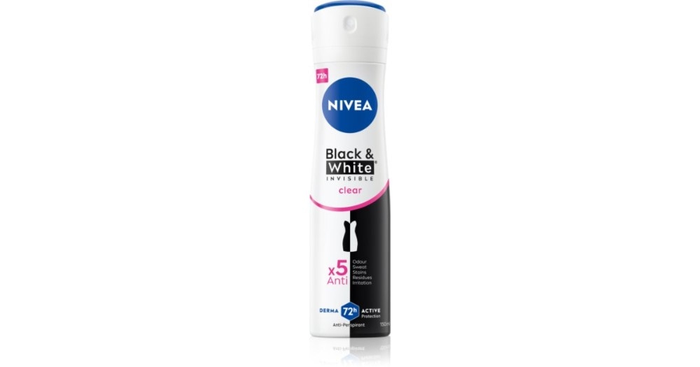 Nivea Black & White Invisible Clear Deodorant Spray - Akcija v trgovini Mercator