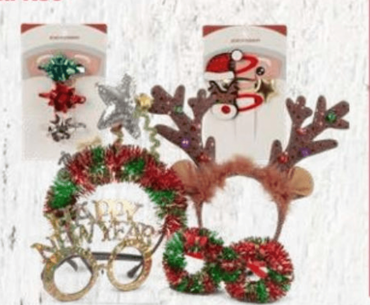 Božični obroči/Sponke/Očala - Akcija v trgovini Eurospin