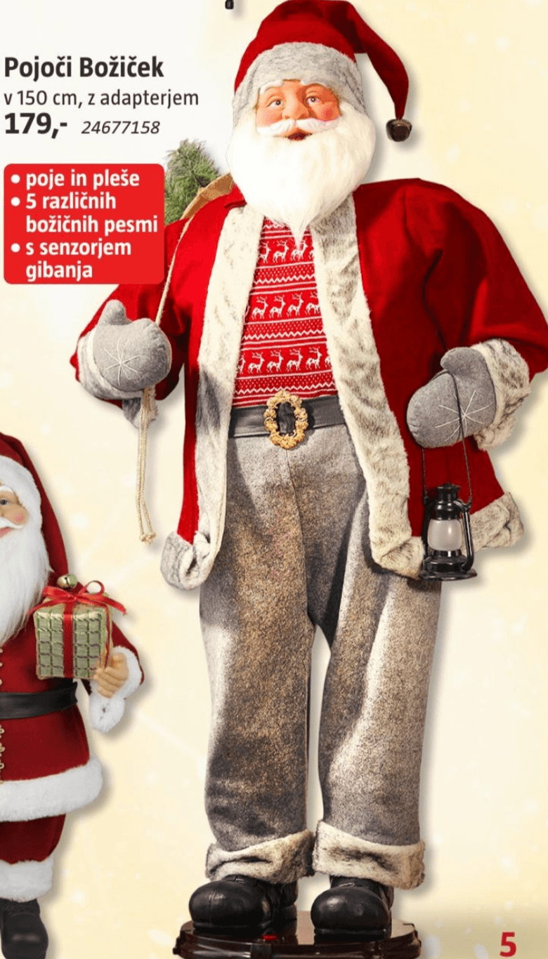 Pojoči Božiček - Akcija v trgovini Bauhaus