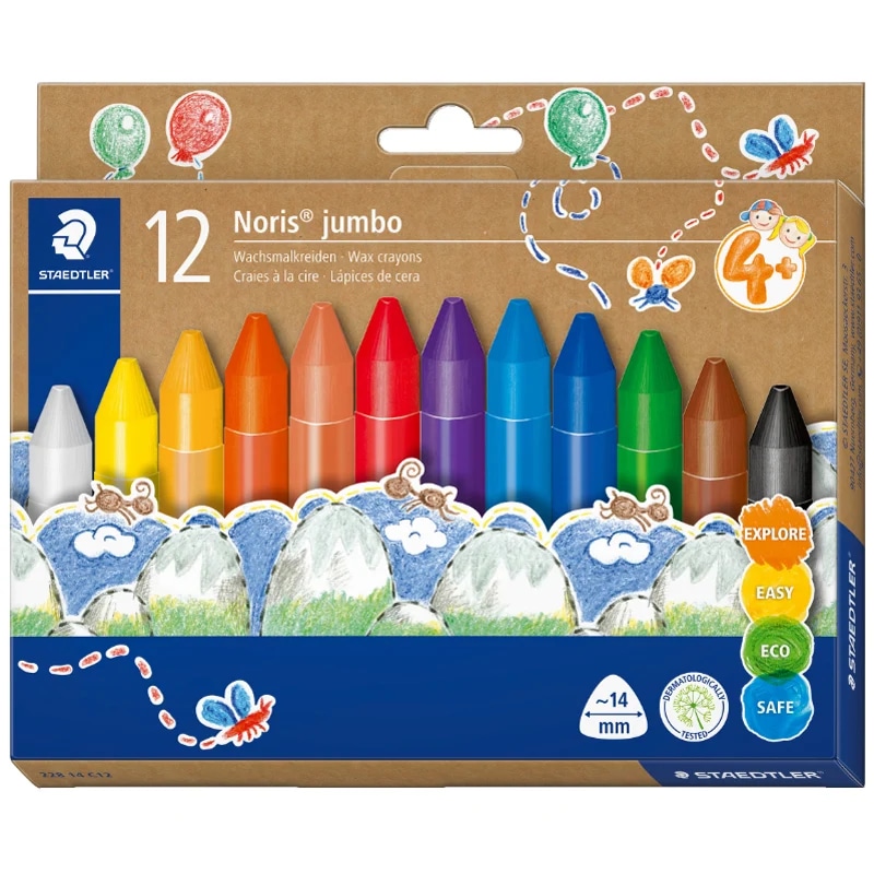 Voščenke Noris Jumbo trikotne 12/1 STAEDTLER Akcija v trgovini E.Leclerc