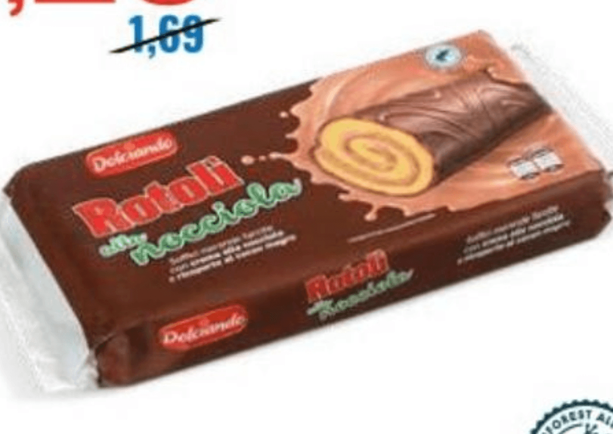 Dolciando Rolade z lešnikovo kremo 6 kosov, 222 g - Akcija v trgovini Eurospin