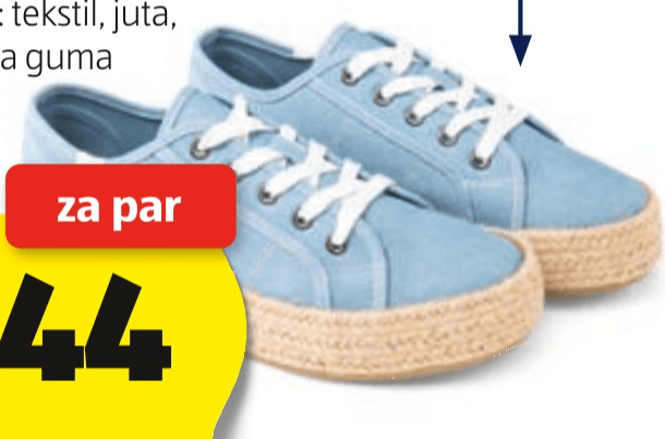 Ženski platneni čevlji UP 2 FASHION WOMEN - Akcija v trgovini Hofer