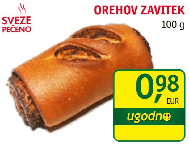 Orehov zavitek 100 g Akcija v trgovini Jager