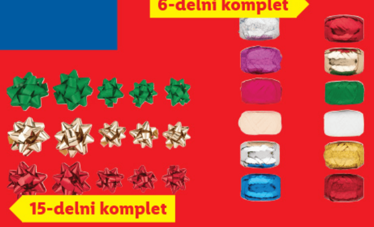 Komplet darilnih trakov/pentelj crelando - Akcija v trgovini Lidl