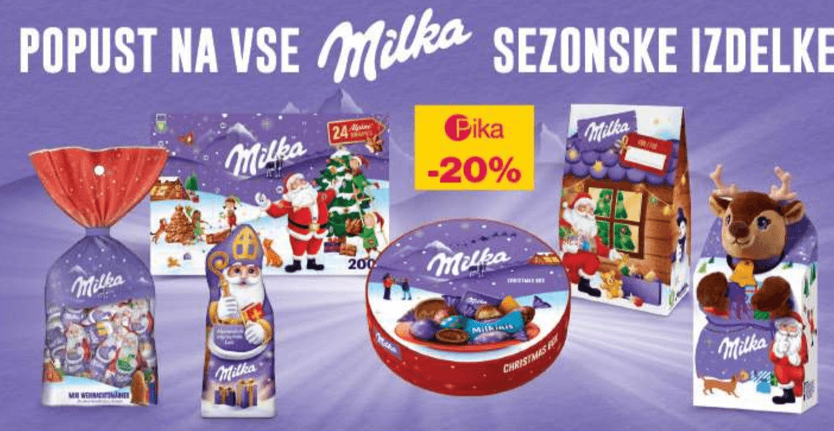 Milka Sezonski izdelki - Akcija v trgovini Mercator