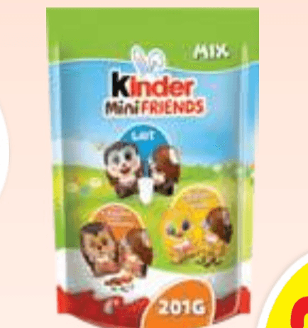 Čokoladne figurice Mix Kinder 201 g - Akcija v trgovini E.Leclerc