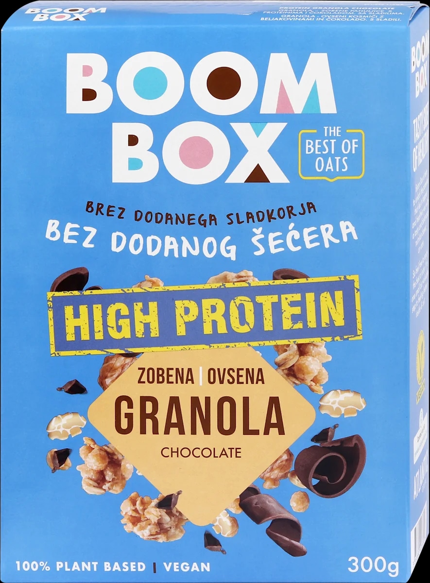 GRANOLA HIGH PROTEIN BOOM BOX 300 g - Akcija v trgovini E.Leclerc