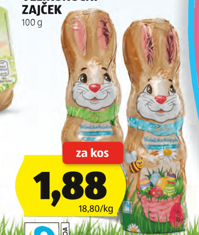 Monarc Velikonočni zajček 100 g - Akcija v trgovini Hofer