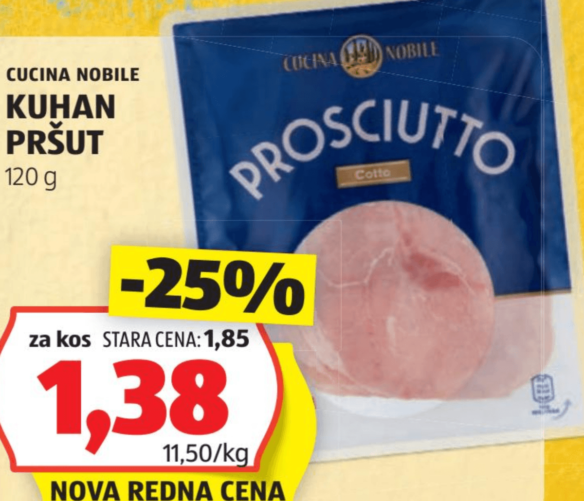 Cucina Nobile Kuhan pršut 120 g - Akcija v trgovini Hofer