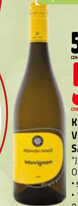 Kakovostno vino ZGP Sauvignon 0,75 l Jeruzalem Ormož - Akcija v trgovini E.Leclerc