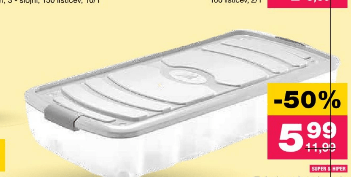 Zaboj za shranjevanje 22.5 l - Akcija v trgovini Mercator