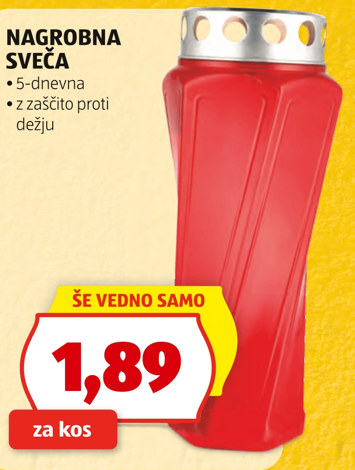 Nagrobna sveča 1 kos - Akcija v trgovini Hofer