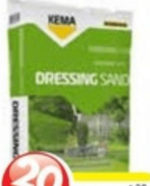 Pesek dressing sand 25 kg KEMA - Akcija v trgovini Jager
