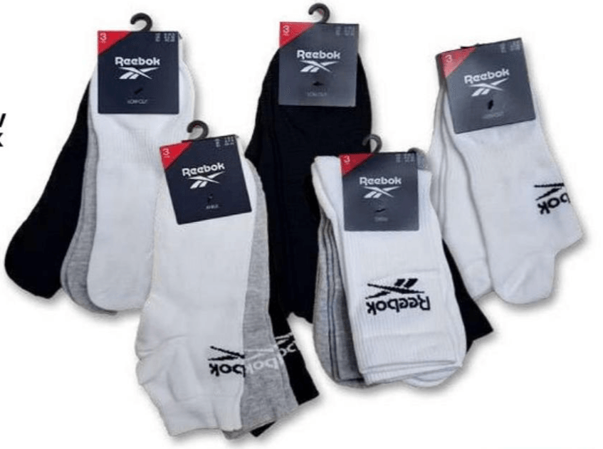 Komplet 3 parov nogavic Reebok Core 3 pari Akcija v trgovini Eurospin