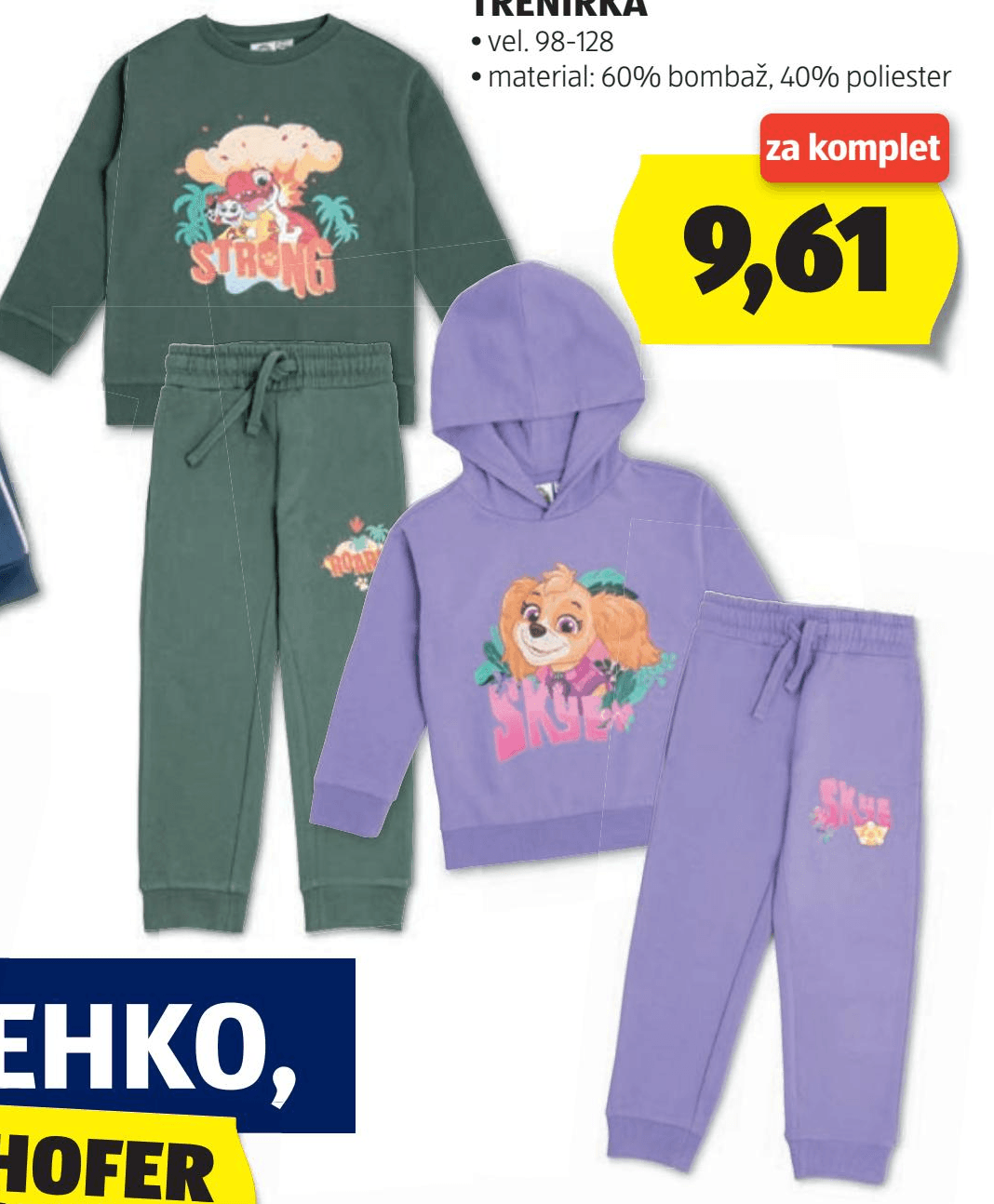 Otroška licenčna trenirka Akcija v trgovini Hofer