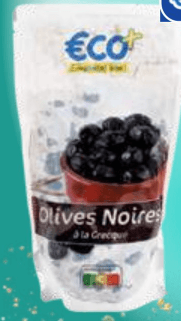 Črne olive po grško 400 g Eco - Akcija v trgovini E.Leclerc