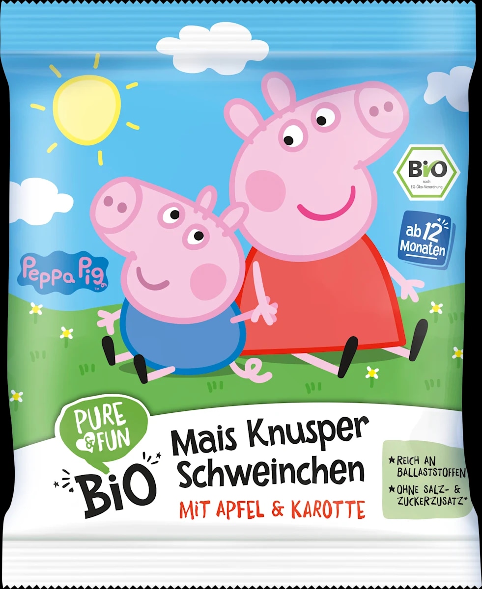Pure&Fun Pujsa Pepa koruzni prigrizek 30 g Akcija v trgovini Dm