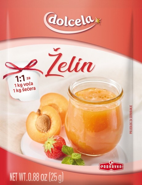Želin za marmelado 25 g ali 75 g Dolcela - Akcija v trgovini Spar