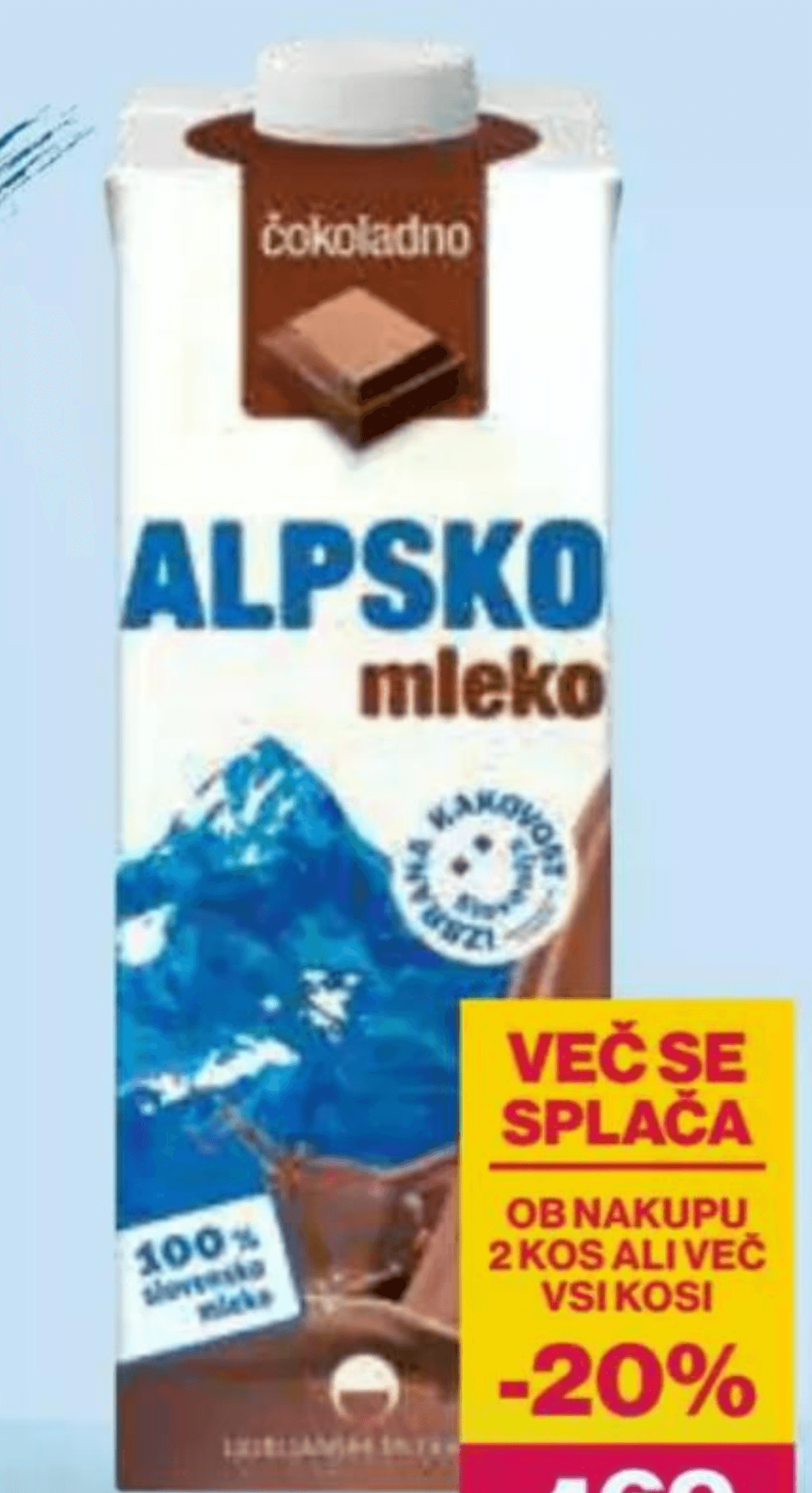 Alpsko mleko 1l - Akcija v trgovini Mercator