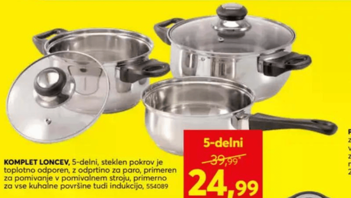 Komplet loncev 5-delni - Akcija v trgovini Dipo