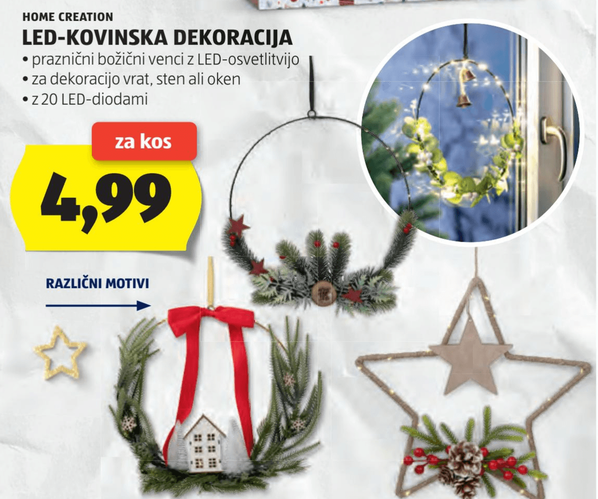 LED-kovinska dekoracija Home Creation - Akcija v trgovini Hofer