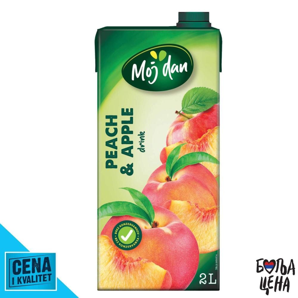 Pijača breskev Moj dan 2 l - Akcija v trgovini Mercator