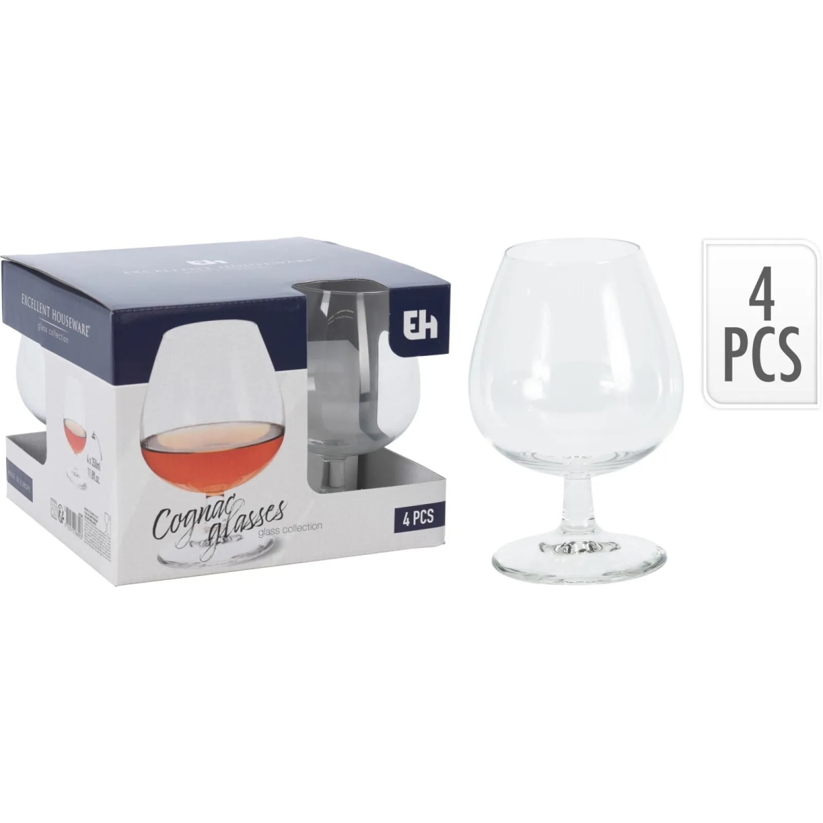 Komplet kozarcev za Cognac 4-delni, 350 ml - Akcija v trgovini Rutar