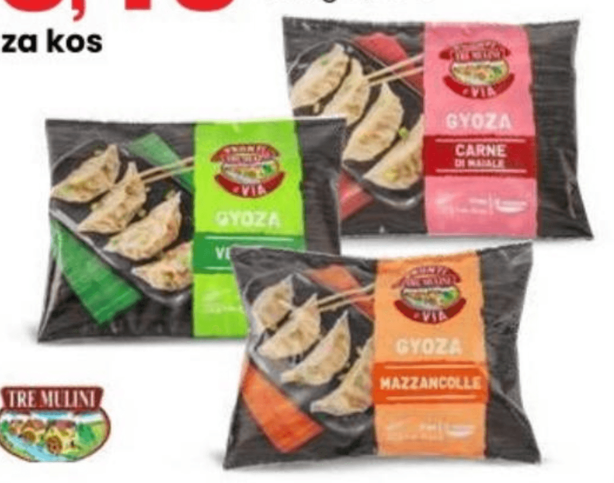 Tre Mulini Žepki Gyoza 400 g - Akcija v trgovini Eurospin