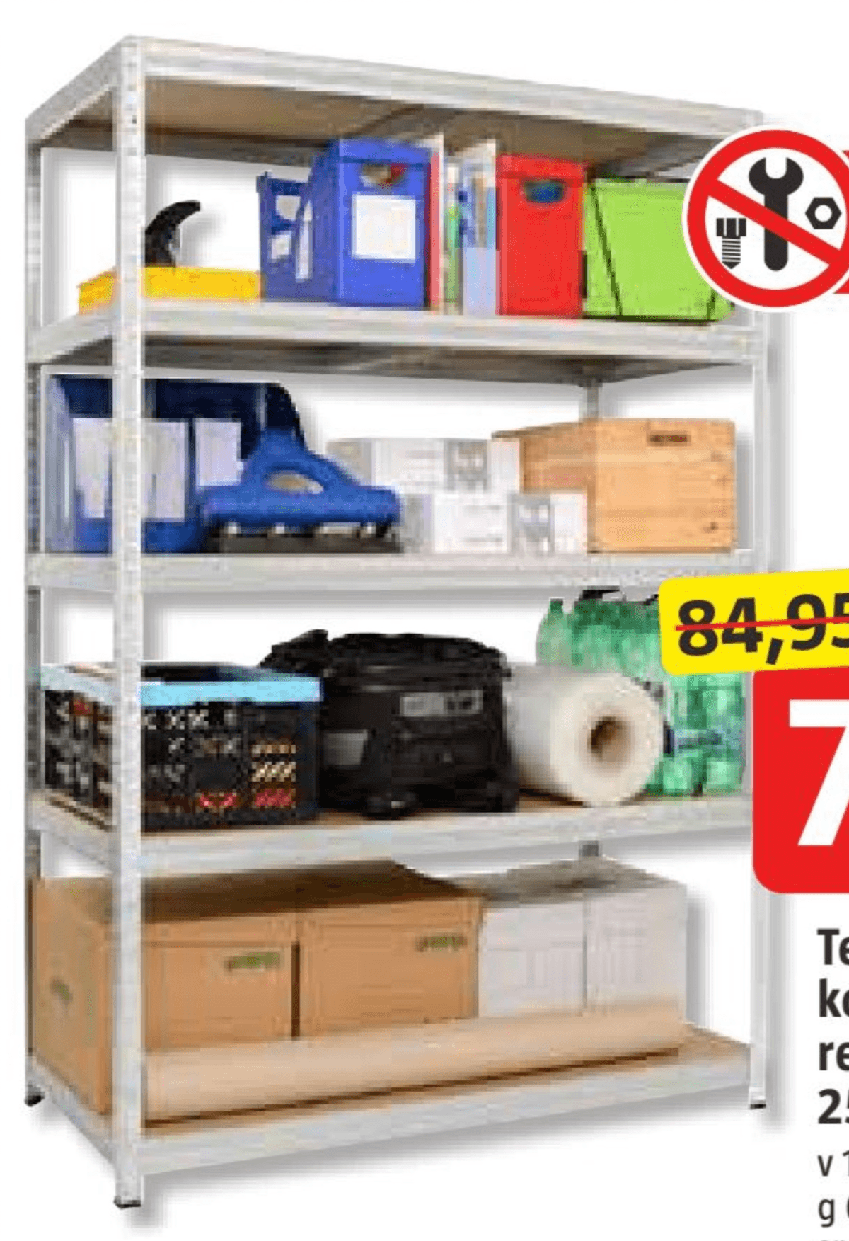 Težkonosilni kovinski regal 'Futur 250' - Akcija v trgovini Bauhaus