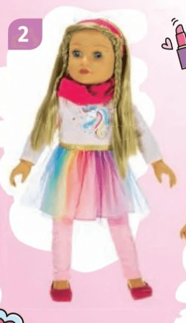 Punčka svetlolasa z obleko samoroga Modern Girl - Akcija v trgovini Mueller