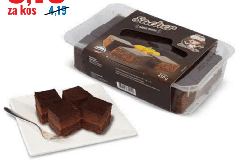 Sacher kocke 450 g - Akcija v trgovini Eurospin