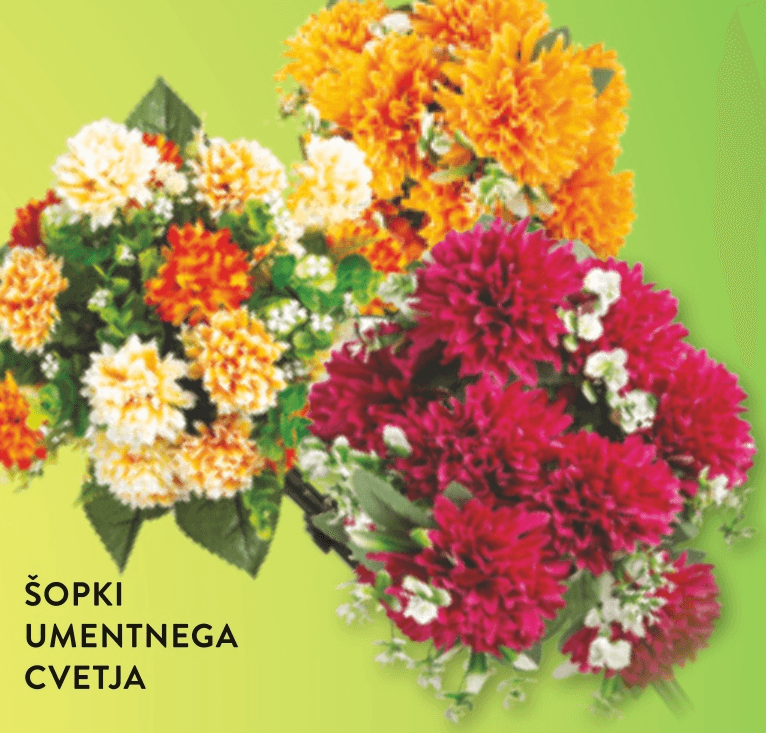 Šopki umentnega cvetja - Akcija v trgovini Spar