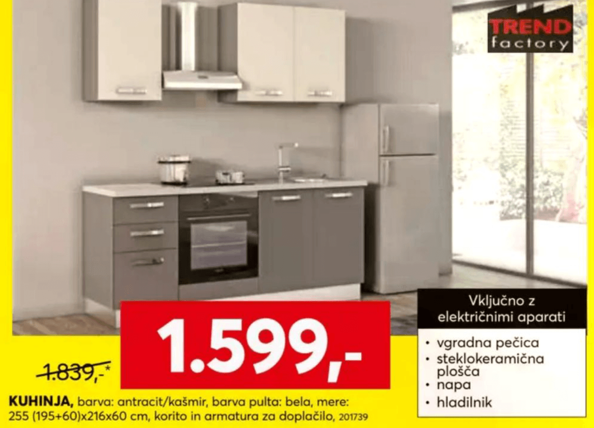 Trend Factory Kuhinja - Akcija v trgovini Dipo