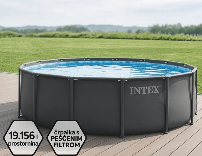 Bazen s kovinsko konstrukcijo Intex Ultra Frame - Akcija v trgovini Merkur
