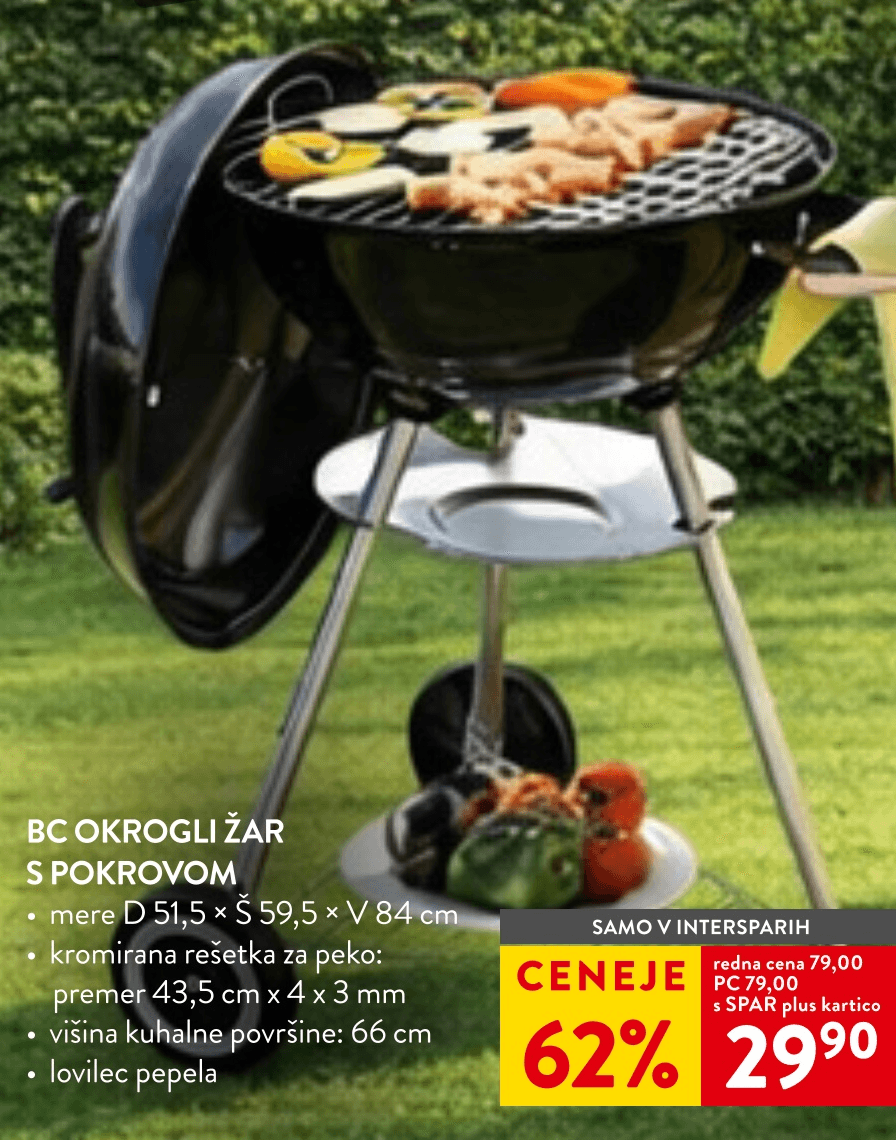 Žar na oglje BC Family - Akcija v trgovini Spar