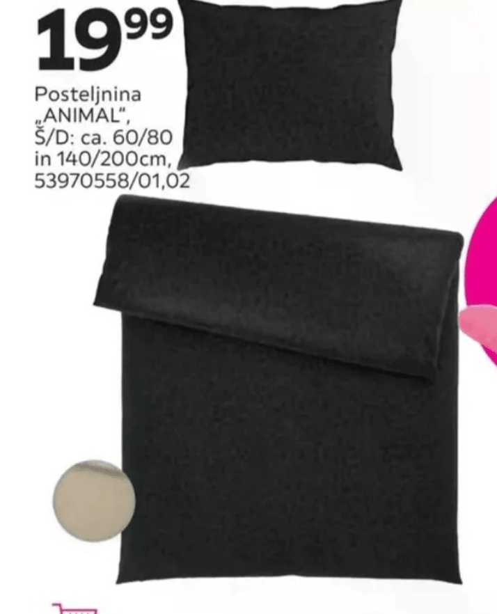 Posteljnina „ANIMAL" - Akcija v trgovini Mömax